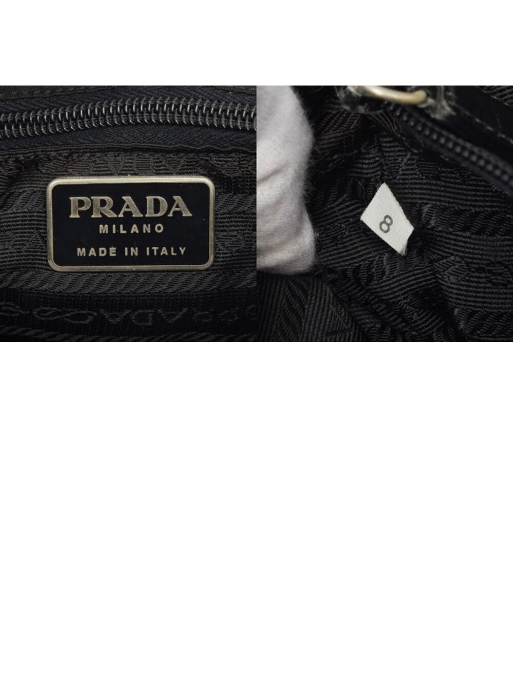 Prada Crossbody Shoulder Bag Black Nylon - Picture 10 of 10